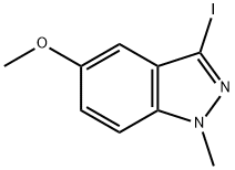 3-Iodo-5-methoxy-1-methyl-1H-indazole Struktur