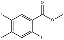 2-Fluoro-5-iodo-4-methyl-benzoic acid methyl ester Struktur