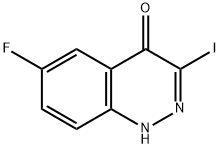 6-Fluoro-3-iodo-1H-cinnolin-4-one Struktur