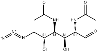 2,4-Bis(acetylamino)-6-azido-2,4,6-trideoxy-D-mannose Struktur