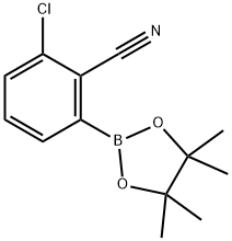 2-Chloro-6-(tetramethyl-1,3,2-dioxaborolan-2-yl)benzonitrile Struktur