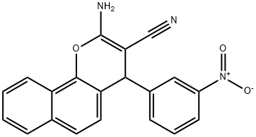 4H-Naphtho[1,2-b]pyran-3-carbonitrile,2-amino-4-(3-nitrophenyl)-
 Struktur