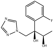 (2R,3R)-2-(2-fluorophenyl)-1-(1H-1,2,4-triazol-1-yl)butane-2,3-diol Struktur