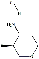 (3S,4R)-3-METHYLTETRAHYDRO-2H-PYRAN-4-AMINE HCL Struktur