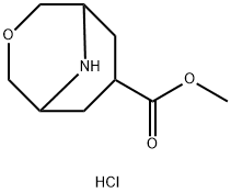 Methyl 3-oxa-9-azabicyclo[3.3.1]nonane-7-carboxylate hydrochloride Struktur