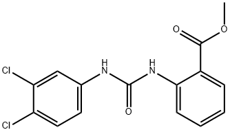 methyl 2-{[(3,4-dichlorophenyl)carbamoyl]amino}benzoate Struktur