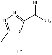 5-methyl-1,3,4-thiadiazole-2-carboximidamide hydrochloride Struktur