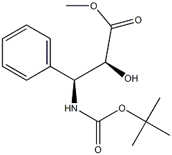 (2S,3S)-methyl 3-(tert-butoxycarbonylamino)-2-hydroxy-3-phenylpropanoate Struktur