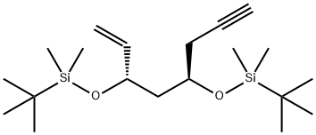 (5R,7S)-2,2,3,3,9,9,10,10-octamethyl-5-(prop-2-ynyl)-7-vinyl-4,8-dioxa-3,9-disilaundecane Struktur