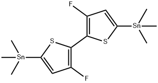 (3,3'-Difluoro-[2,2'-bithiophene]-5,5'-diyl)bis(trimethylstannane) Struktur