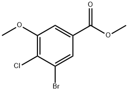 methyl 3-bromo-4-chloro-5-methoxybenzoate Struktur