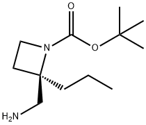 (R)-tert-Butyl 2-(aminomethyl)-2-propylazetidine-1-carboxylate Struktur