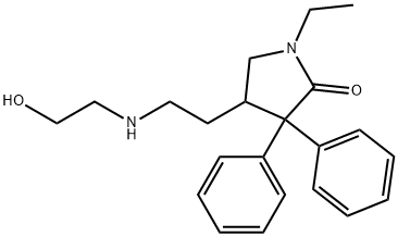 2-Pyrrolidinone, 1-ethyl-4-[2-[(2-hydroxyethyl)amino]ethyl]-3,3-diphenyl- Struktur