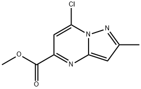 methyl 7-chloro-2-methylpyrazolo[1,5-a]pyrimidine-5-carboxylate Struktur