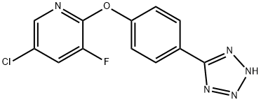 2-(4-(2H-tetrazol-5-yl)phenoxy)-5-chloro-3-fluoropyridine Struktur