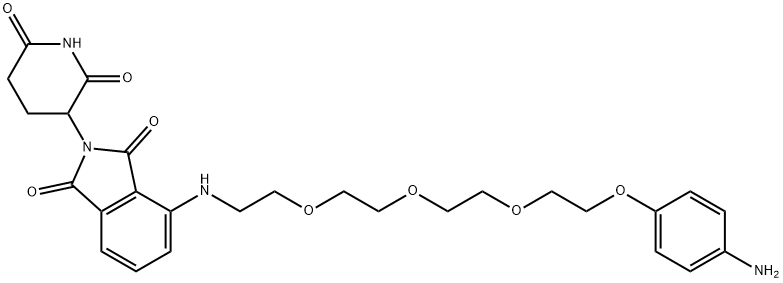 4-((2-(2-(2-(2-(4-aminophenoxy)ethoxy)ethoxy)ethoxy)ethyl)amino)-2-(2,6-dioxopiperidin-3-yl)isoindoline-1,3-dione