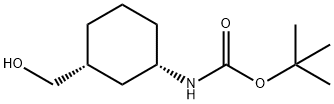 tert-butyl ((1S,3R)-3-(hydroxymethyl)cyclohexyl)carbamate Struktur