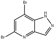 5,7-DIBROMO-1H-PYRAZOLO[4,3-B]PYRIDINE Struktur