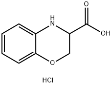 3,4-Dihydro-2H-benzo[1,4]oxazine-3-carboxylic acid hydrochloride Struktur