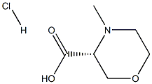 (3R)-4-Methyl-morpholine-3-carboxylic acid hydrochloride Struktur