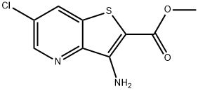 3-Amino-6-chloro-thieno[3,2-b]pyridine-2-carboxylic acid methyl ester Struktur