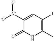 5-Iodo-6-methyl-3-nitro-pyridin-2-ol Struktur