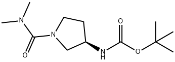 (R)-3-(Boc-amino)-N,N-dimethylpyrrolidine-1-carboxamide Struktur