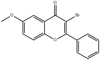 3-bromo-6-methoxy-2-phenyl-4H-chromen-4-one Struktur