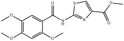 4-Thiazolecarboxylic acid, 2-[(2,4,5-trimethoxybenzoyl)amino]-,methylester Struktur