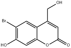 6-bromo-7-hydroxy-4-(hydroxymethyl)-2H-chromen-2-one Struktur