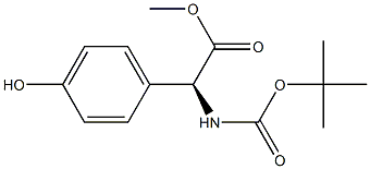 (S)-Methyl 2-((tert-butoxycarbonyl)amino)-2-(4-hydroxyphenyl)acetate Struktur