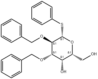 Phenyl 2,3-bis-O-(phenylmethyl)-1-thio-beta-D-galactopyranoside Struktur