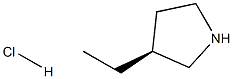 (3S)-3-ethylpyrrolidine hydrochloride Struktur