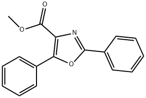 2,5-Diphenyl-4-oxazolecarboxylic acid methyl ester Struktur