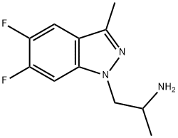 1-(5,6-Difluoro-3-methyl-1H-indazol-1-yl)propan-2-amine Struktur