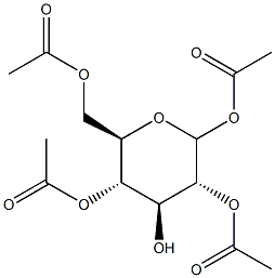 Glucopyranose 1,2,4,6-tetraacetate Struktur