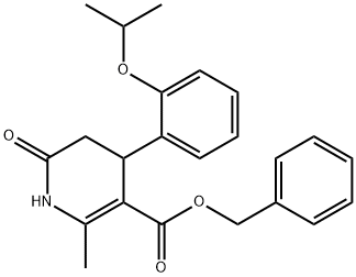 benzyl 4-(2-isopropoxyphenyl)-2-methyl-6-oxo-1,4,5,6-tetrahydropyridine-3-carboxylate Struktur