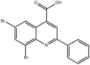 4-Quinolinecarboxylic acid, 6,8-dibromo-2-phenyl- Struktur