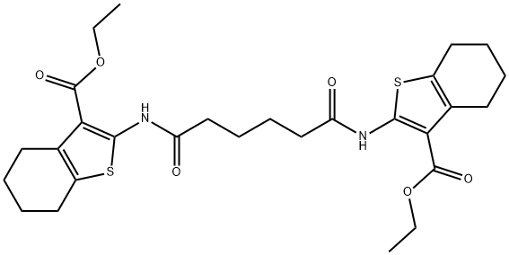 diethyl 2,2'-[(1,6-dioxo-1,6-hexanediyl)di(imino)]bis(4,5,6,7-tetrahydro-1-benzothiophene-3-carboxylate) Struktur