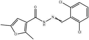 N'-[(E)-(2,6-dichlorophenyl)methylidene]-2,5-dimethylfuran-3-carbohydrazide Struktur