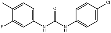 1-(4-chlorophenyl)-3-(3-fluoro-4-methylphenyl)urea Struktur