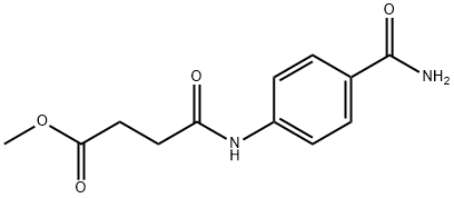 methyl 4-{[4-(aminocarbonyl)phenyl]amino}-4-oxobutanoate Struktur