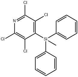 4-((DIPHENYL)METHYLSILYL)-2,3,5,6-TETRACHLOROPYRIDINE Struktur