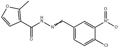 N'-[(E)-(4-chloro-3-nitrophenyl)methylidene]-2-methylfuran-3-carbohydrazide Struktur