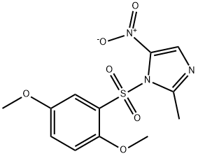 1-[(2,5-dimethoxyphenyl)sulfonyl]-2-methyl-5-nitro-1H-imidazole Struktur