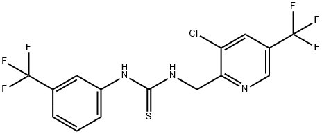 1-((3-Chloro-5-(trifluoromethyl)pyridin-2-yl)methyl)-3-(3-(trifluoromethyl)phenyl)thiourea Struktur