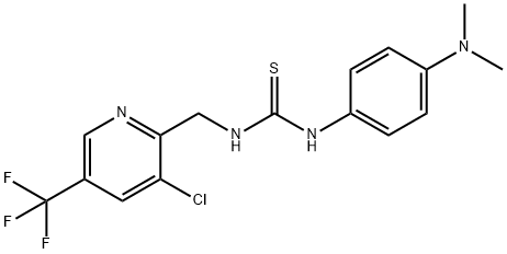 1-((3-Chloro-5-(trifluoromethyl)pyridin-2-yl)methyl)-3-(4-(dimethylamino)phenyl)thiourea Struktur