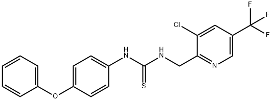 1-((3-Chloro-5-(trifluoromethyl)pyridin-2-yl)methyl)-3-(4-phenoxyphenyl)thiourea Struktur