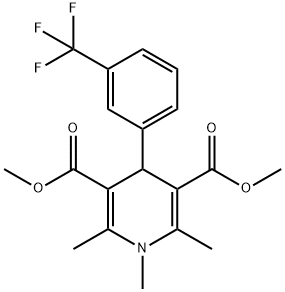 dimethyl 1,2,6-trimethyl-4-[3-(trifluoromethyl)phenyl]-1,4-dihydropyridine-3,5-dicarboxylate Struktur