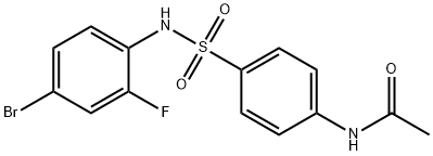 Acetamide, N-[4-[[(4-bromo-2-fluorophenyl)amino]sulfonyl]phenyl]- Struktur